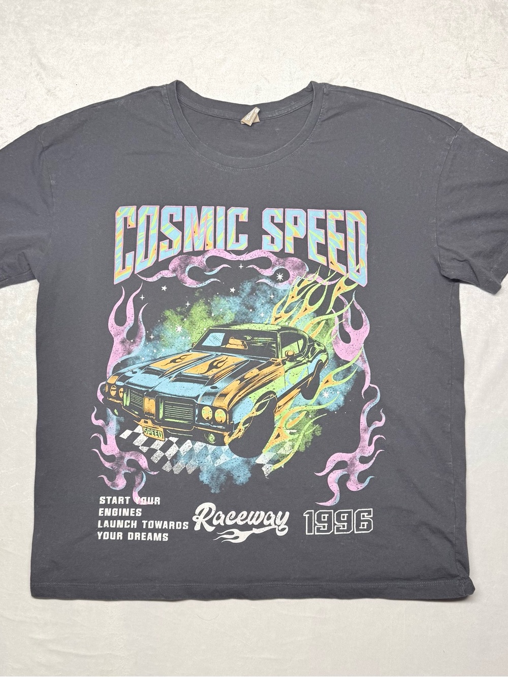 Cosmic Speed Graphic Tee - Black